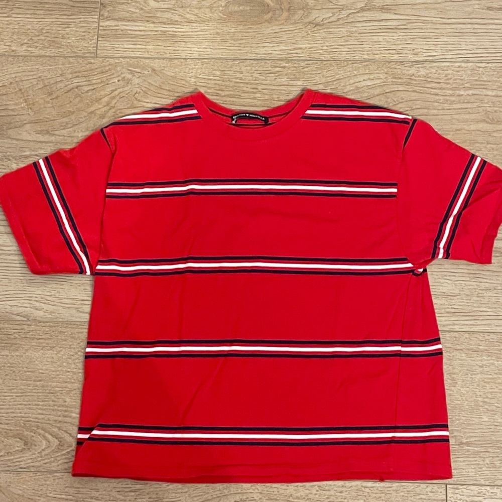 Brandy Melville Red Stripe T-Shirt - Picture 2 of 6